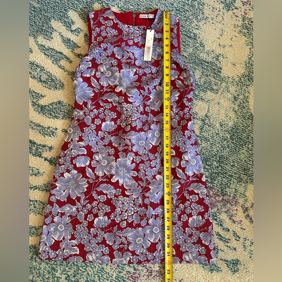 Alice + Olivia Coley Floral Mini Dress Ruby Multi size 2 - Picture 11 of 11
